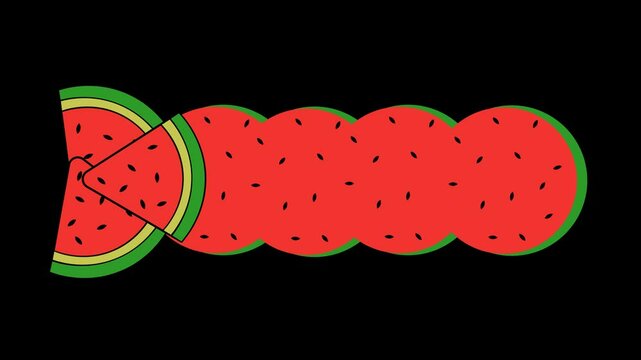 Animation for the inscription Watermelon