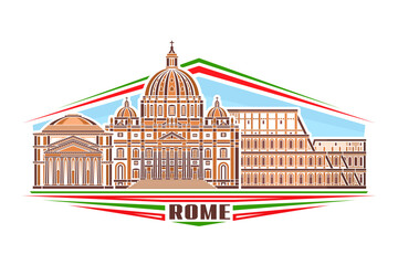 Vector illustration of Rome