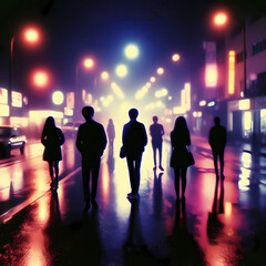 bored teenagers at night