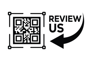 Obraz premium Minimalist black and white QR code centered, with 