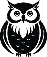 Fototapeta premium owl silhouette, perched bird, calm watch 