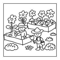 vector illustration of a coloring pages