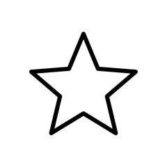 Star Icon. Flat Vector Symbol for Rating, Favorite, and Decoration.