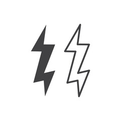 Lightning Sign Vector Design.