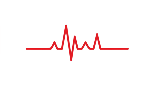 Abstract Red Heartbeat Monitor Display Minimalist Design for Health and Technology Concepts