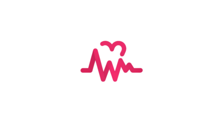 Abstract Heartbeat Design on Vibrant Red Background  Minimalist Art for Health Wellness and