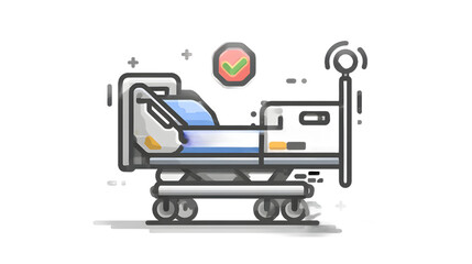 Hospital bed medical equipment healthcare recovery patient care treatment wellness healt