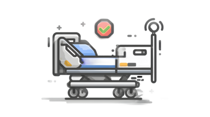 Hospital bed medical equipment healthcare recovery patient care treatment wellness healt