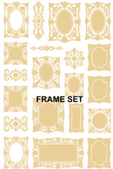 Vintage Ornate Frames Collection - Elegant Gold-Silver Frames for Photos and Art - Decorative Borders and Design Elements - Perfect for Crafting and Scrapbooking - Classic Frame Set