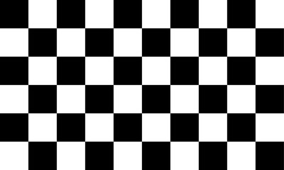 Fototapeta premium Black and white checkered seamless pattern. Endless background. Racing flag texture
