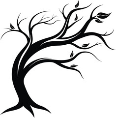  tree branch silhouette, bare twigs, natural form
