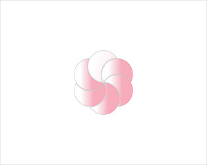 circle symbol, pink, modern, flat
