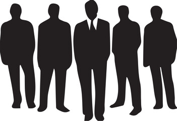 Men in Black Character - Orange Accent Vector