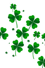 Lucky Clovers-St_ Patrick's Day Background-Four Leaf Clover Illustration-Irish Celebration-Green Shamrock Design-Good Luck Charm-Festive Holiday-Shamrock Pattern-Clover Field-Celebration Image