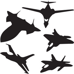 Fighter Aircraft Vector Illustration
