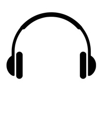 headphones icon on white background