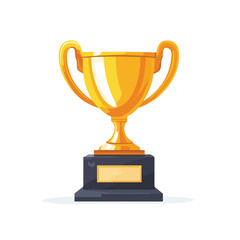Champion Trophy Award Prize Icon Vector for Competition Winners Recognition