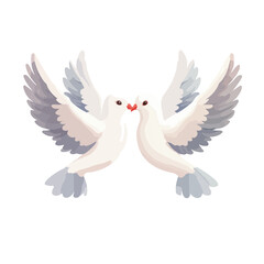 Fototapeta premium World Peace Day Doves Icon Isolated Vector Illustration for Harmony Messages