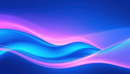 Abstract neon waves flow gracefully across a vibrant gradient backdrop