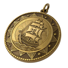 pirate medallion on transparent background png