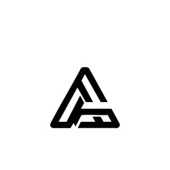 Star Wars-Inspired 'A' Logo - Interlocking Tech Design with Bold Vertical Line