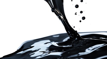 Stunning Black Liquid Pouring Abstract Texture Background
