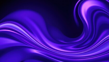 Iridescent fluid art pattern with dark purple hues and sleek texture