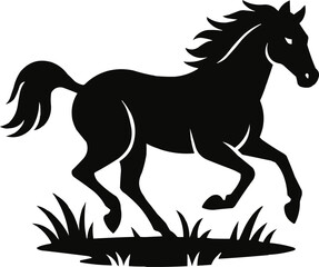 black horse vector illustration
