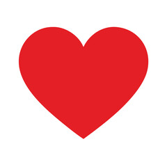 Simple red heart vector illustration, symbol of love, perfect for various graphic design applications