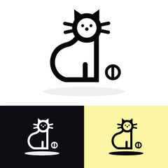 professional cat or pet logo 