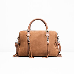 Sac à main en nubuck marron