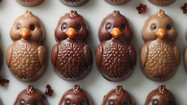 Chocolate chicks for Easter