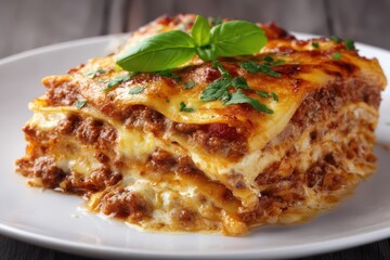 Lasagne Bolognese Ofengericht Pasta Auflauf Italienisches Essen Schichtgericht Käse überbacken Hackfleisch Nudelgericht Hausmannskost Familienessen Klassisch Rezept Italienisch Original Heiß