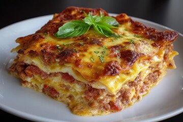 Lasagne Bolognese Ofengericht Pasta Auflauf Italienisches Essen Schichtgericht K&auml;se &uuml;berbacken Hackfleisch Nudelgericht Hausmannskost Familienessen Klassisch Rezept Italienisch Original Hei&szlig;