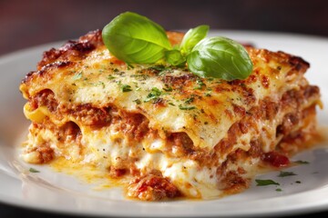 Lasagne Bolognese Ofengericht Pasta Auflauf Italienisches Essen Schichtgericht K&auml;se &uuml;berbacken Hackfleisch Nudelgericht Hausmannskost Familienessen Klassisch Rezept Italienisch Original Hei&szlig;