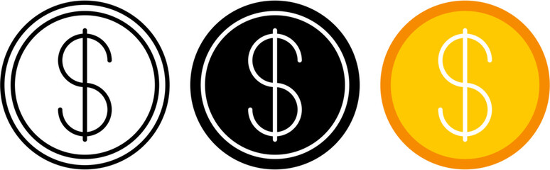 Obraz premium Dollar Sign ,Vector Graphic, Currency Symbol