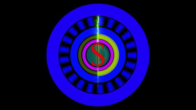 Circle Triangle VJ Loop Blue M Animation Background