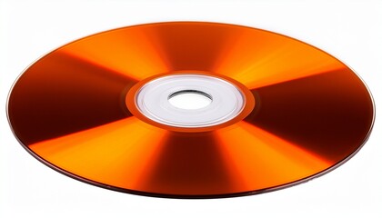 orange cd or dvd isolated