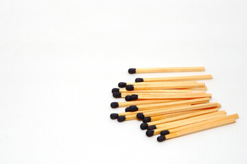 matches isolated on white background closeup shot 