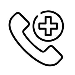 A red cross first aid kit icon with a white plus symbol for medical emergency web design