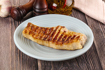 Tasty hot grilled pork loin