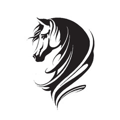 Universal Black and white horse logo Ideal for a wide range of industries
