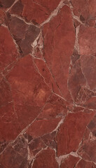 This striking red marble displays intricate patterns and veins that emphasize its unique mineral composition, creating a stunning visual appeal for various design applications Generative AI