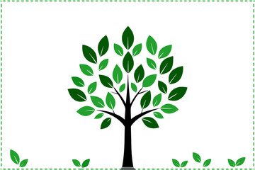 Obraz premium vector set of trees