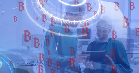 Image of data processing over stock market