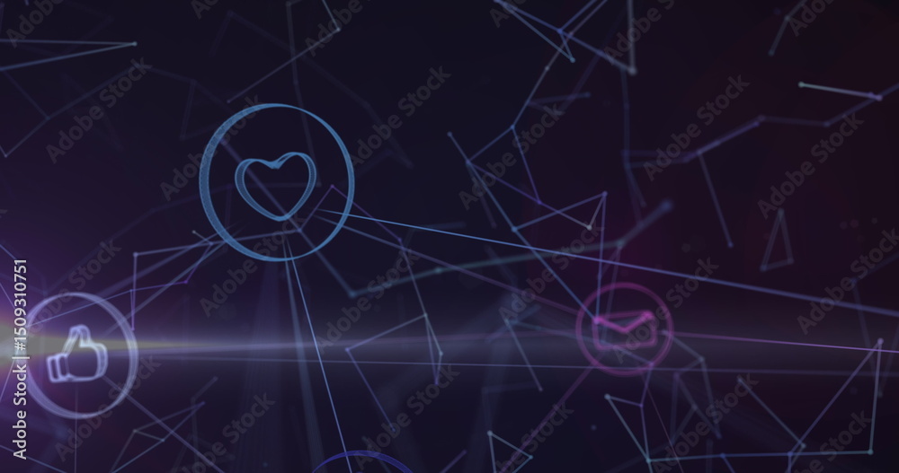 Poster image of network of connections over text and data processing