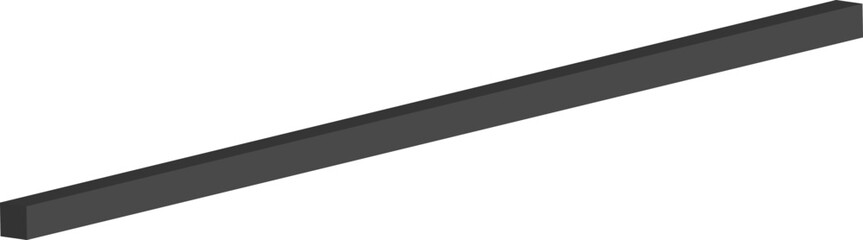 Horizontal elongated bar structure integrating a beveled edge and subtle diagonal perspective.