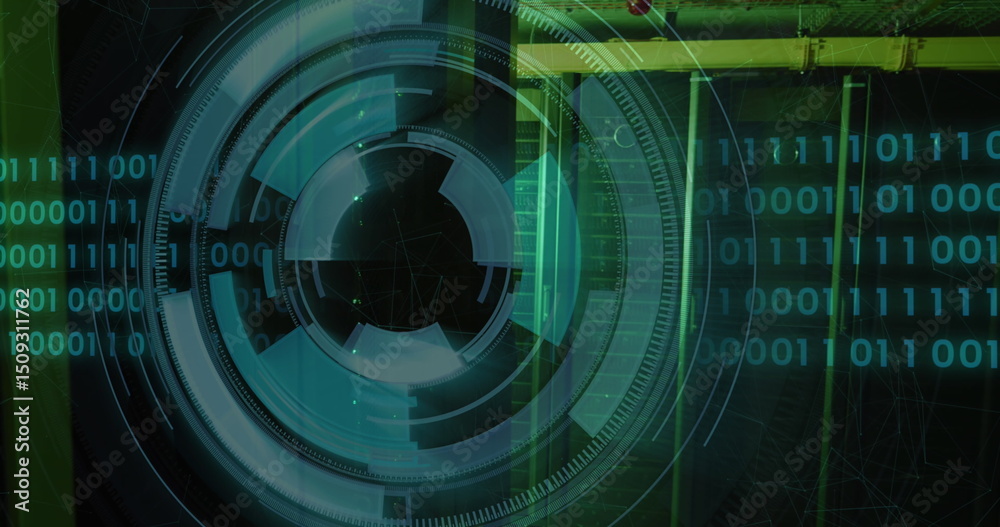 Poster image of scope scanning and data processing over server room