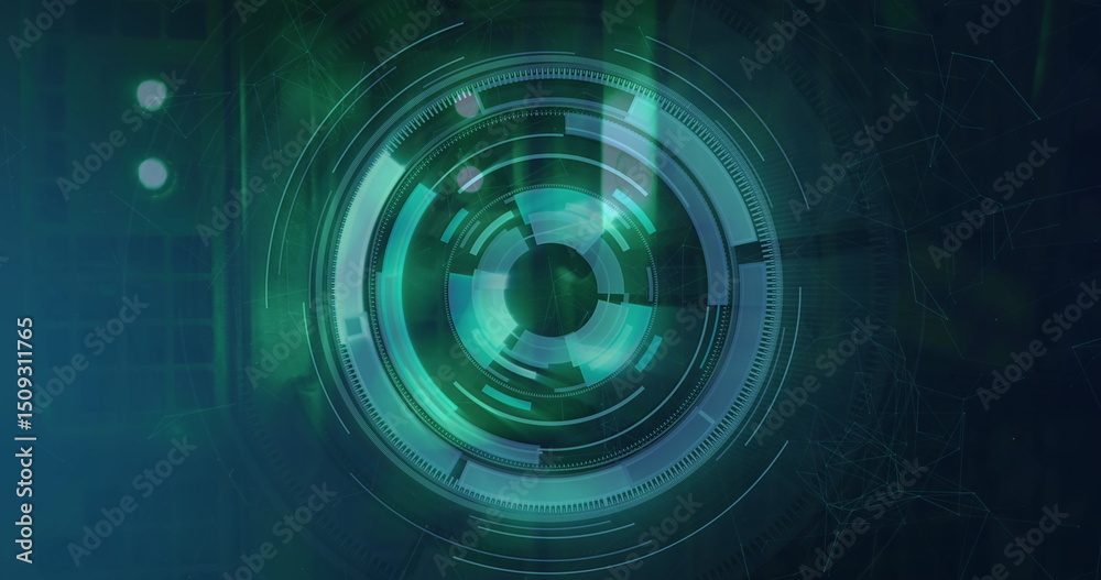 Poster image of scope scanning and data processing over server room