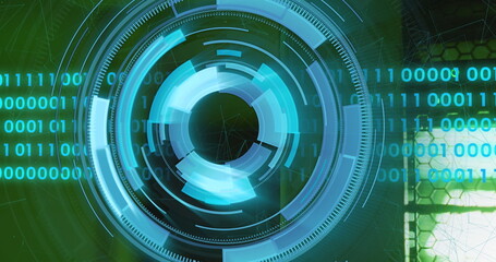 Image of scope scanning and data processing over server room